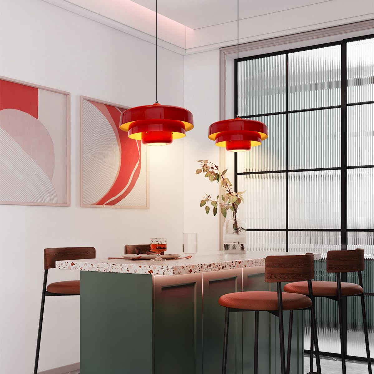 Nowoczesna Szklana Lampa Sufitowa w Stylu Skandynawskim | Lampa Wisząca