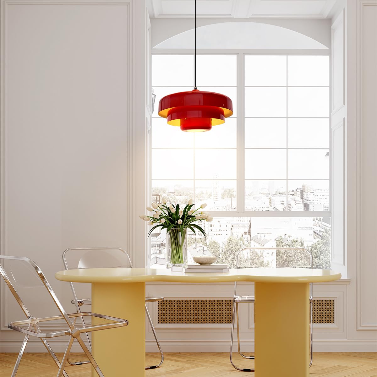 Nowoczesna Szklana Lampa Sufitowa w Stylu Skandynawskim | Lampa Wisząca